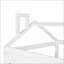 Lit simple en bois de pin avec lit gigogne - blanc, sans sommier