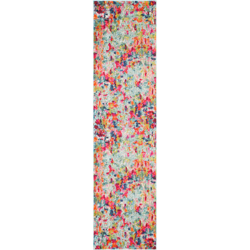 Hashimoto Washable Abstract Indoor Rug, Runner 2'7" x 10'
