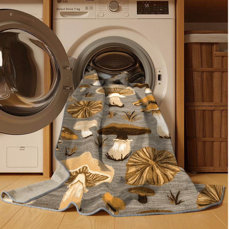 Machine Washable Nature Brown Area Rug, Runner 2' x 4'