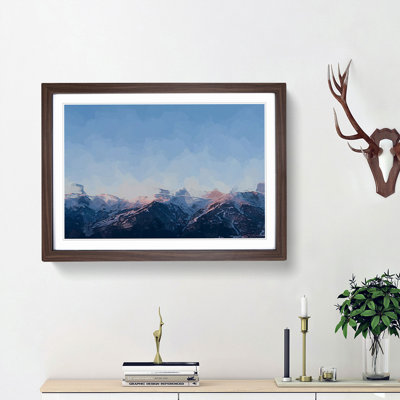 Mountain Horizon in France in Abstract - Framed Print