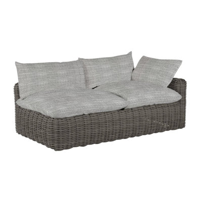 Montecito Woven Left Arm Facing Loveseat S. Gray