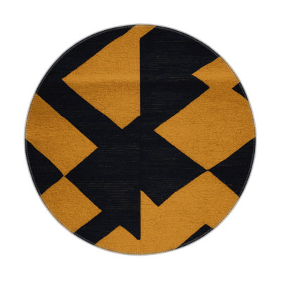 Tapis intérieur / extérieur noir à carreaux