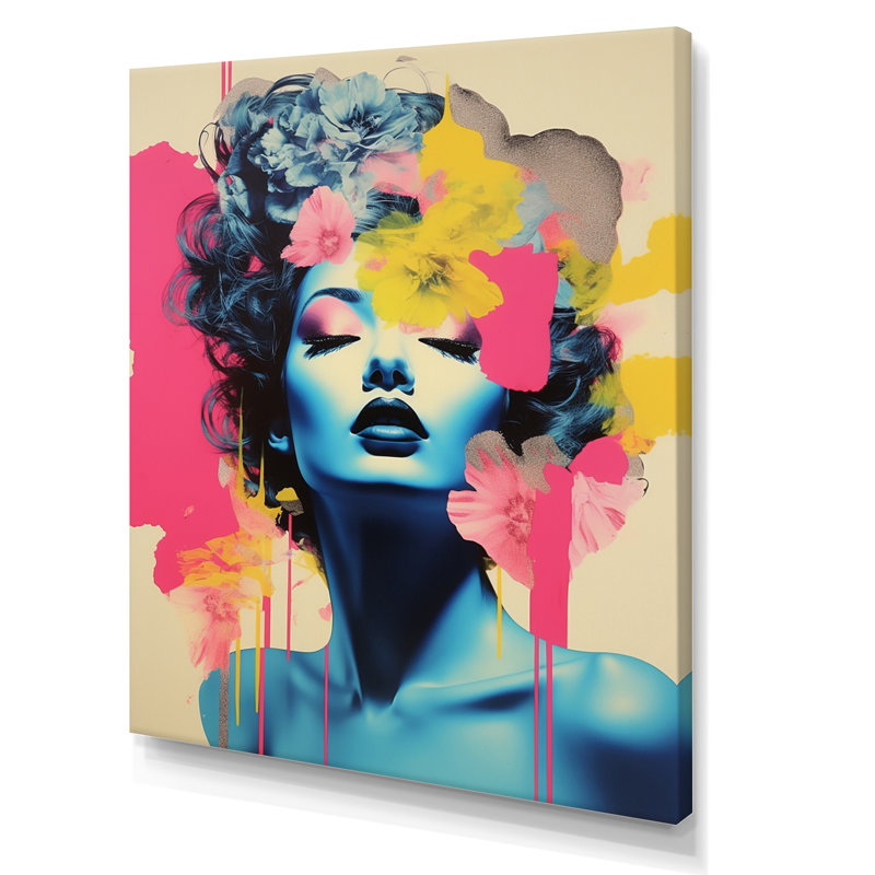 «Goddess Bliss Vintage», Pop art iconique, H 20 po x l 12 po x P 1 po, Toile tendue