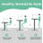 Hubing Electric Height Adjustable Standing Desk With 4 Lockable Casters, 2 Hooks, Big Mouse Pad-1691760722-1691760749