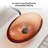 MonBlari 24" X 14" Oval Resin Bathroom Vessel Sink Amber Orange