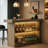 63" Bar Table, 2-Tier Bar Unit Counter Height Pub Table
