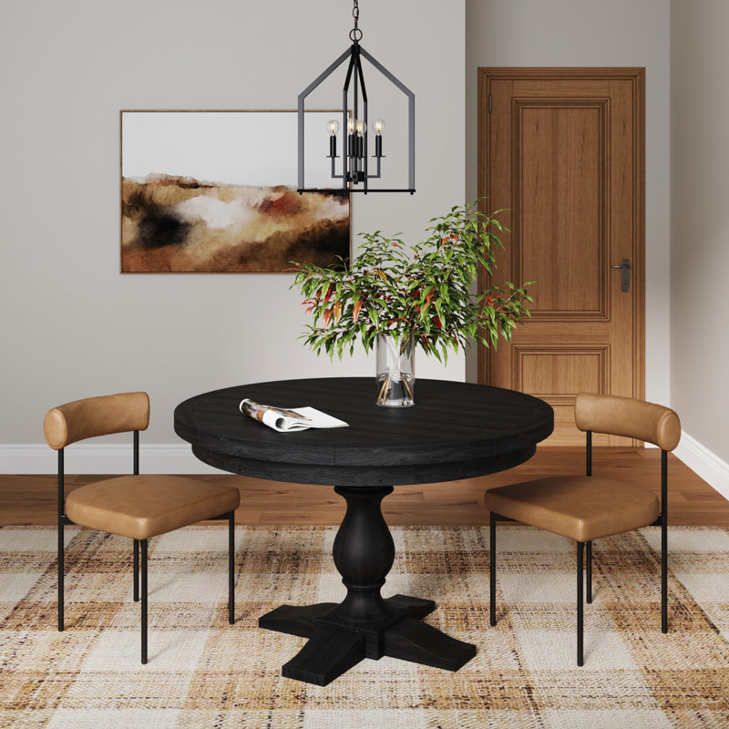 Bar Stool, Short Stool (19" Seat Height), Brown/Faux Leather, 2