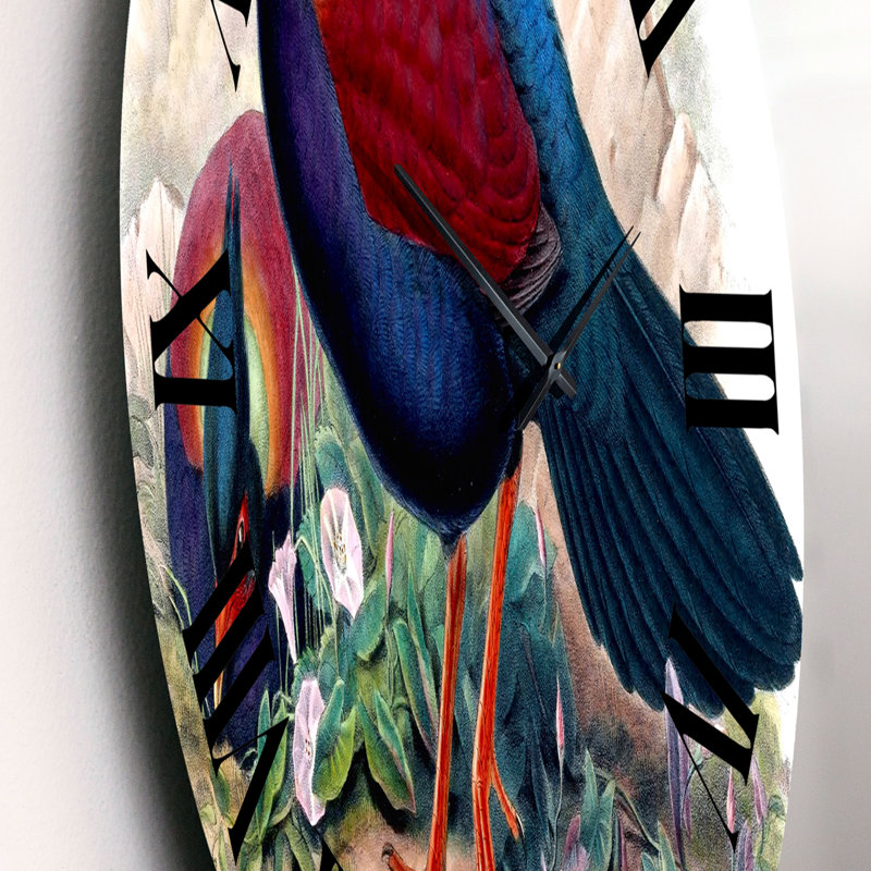 Vintage Birds In The Wild II - Horloge murale traditionnelle, Moyen