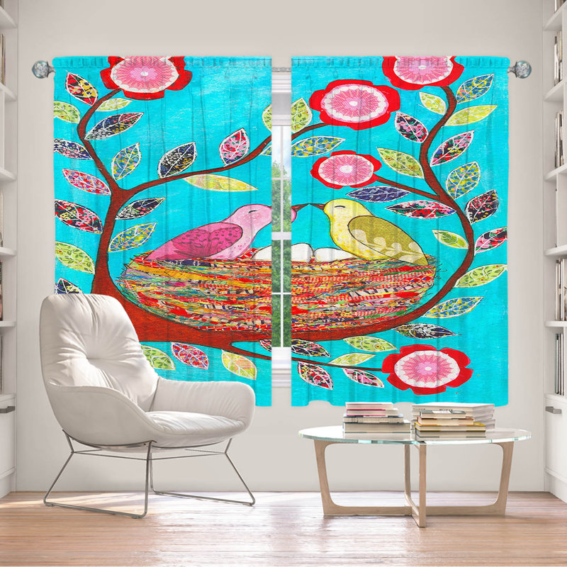 Ensemble de rideaux en polyester 2 pièces Baar, L 40 po x L 52 po
