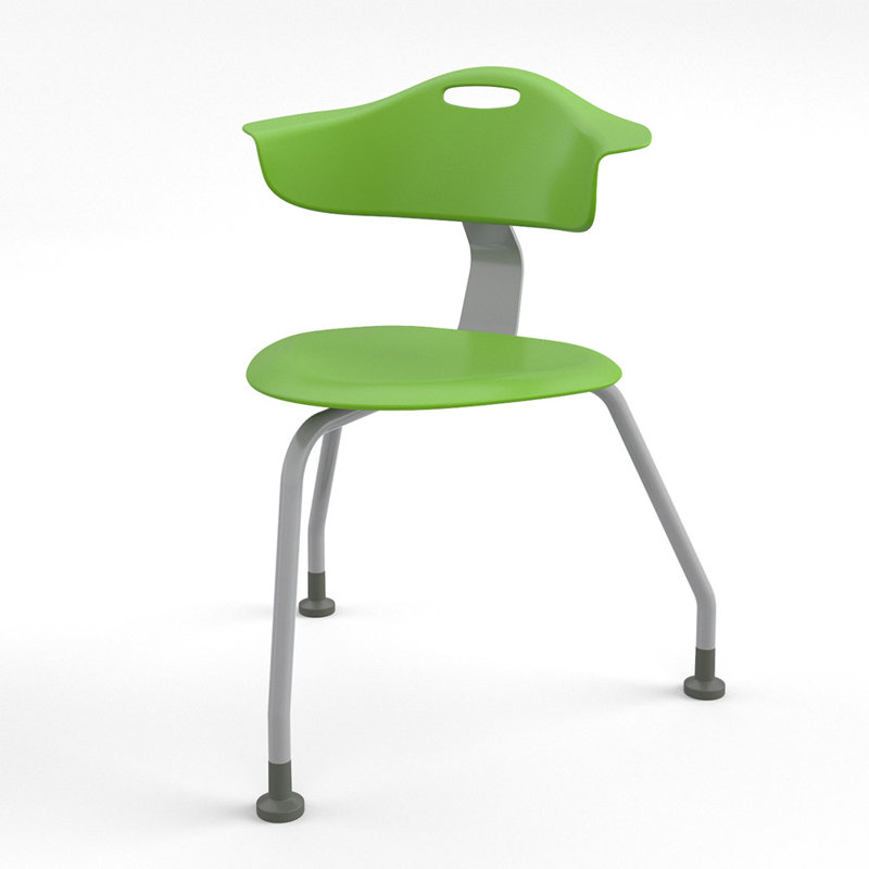 360 3 Leg Chair With Back, Glides