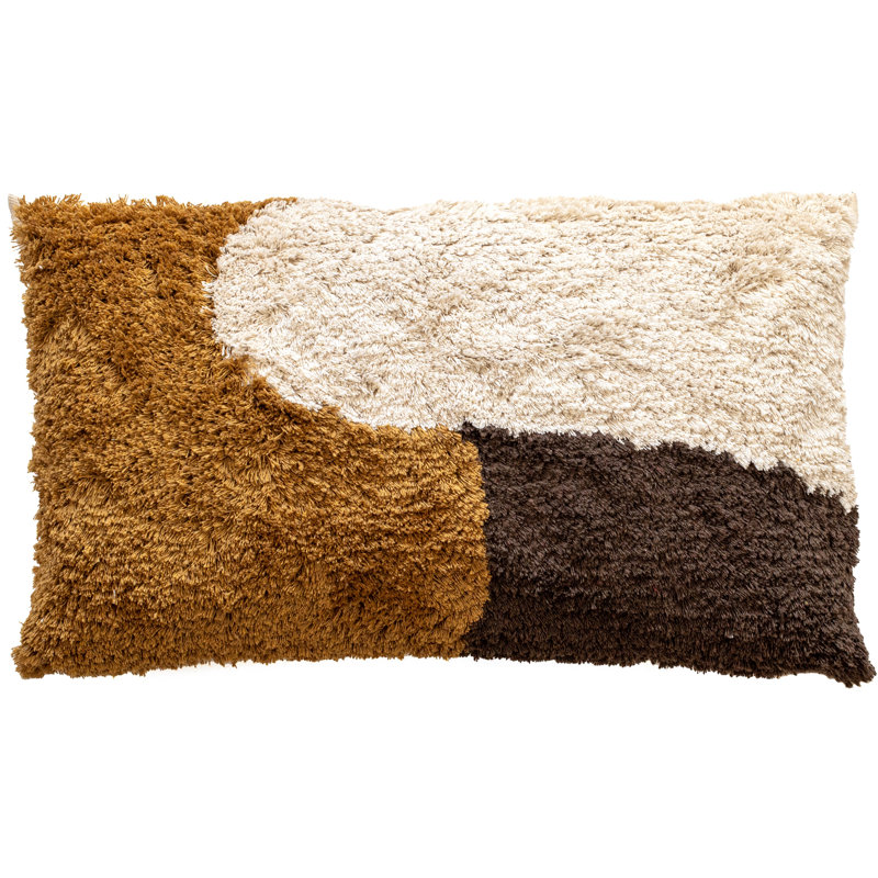 Chatina Abstract Brown Rectangle Throw Cushion