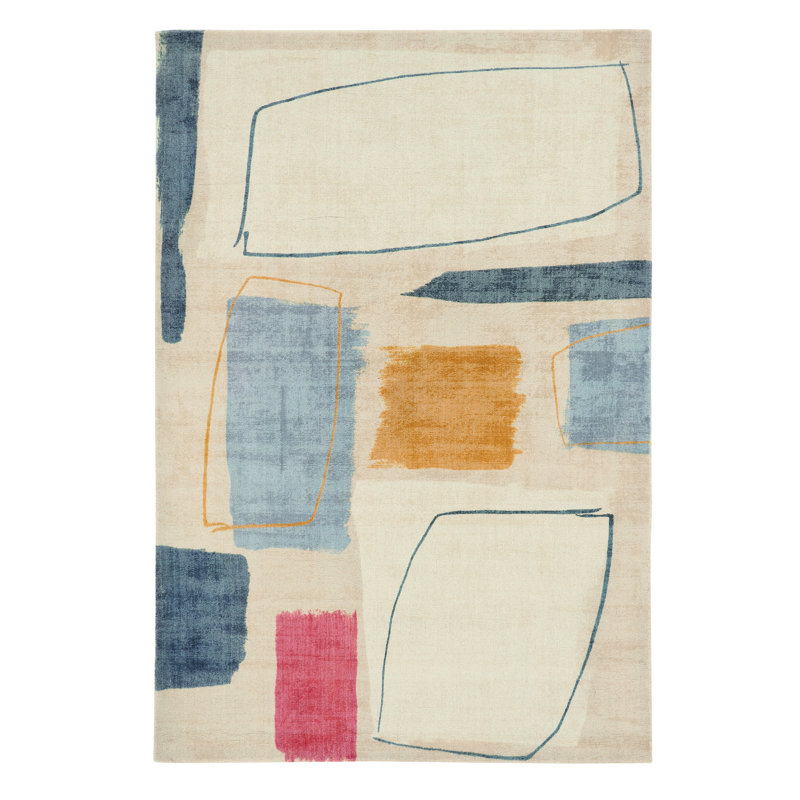 Xariah Hand Woven Wool Geometric Area Rug, Rectangle 8'2" x 11'6"