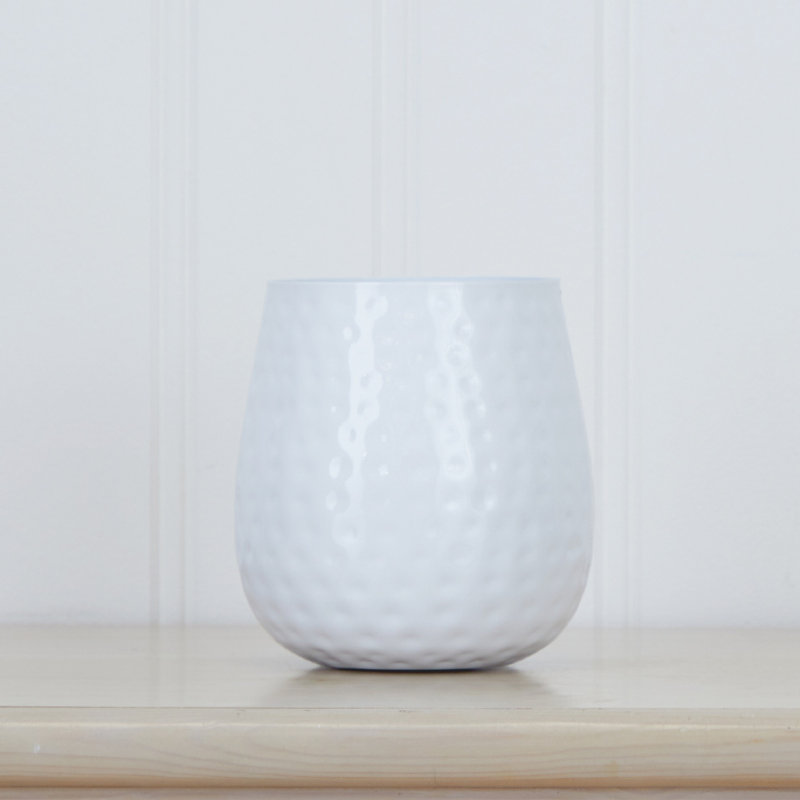 Vase de plancher en métal Lagase, Blanc