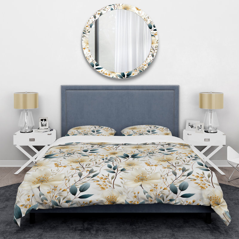 Ensemble de housse de couette Earthy Flora I - Plants, Housse de couette simple + 1 taie décorative stan