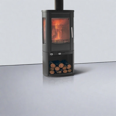 Cast-iron wall heating wood stove