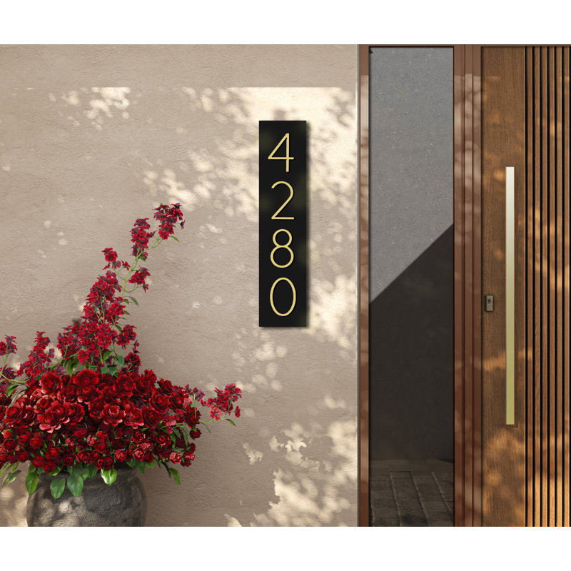 Numéro de maison en or