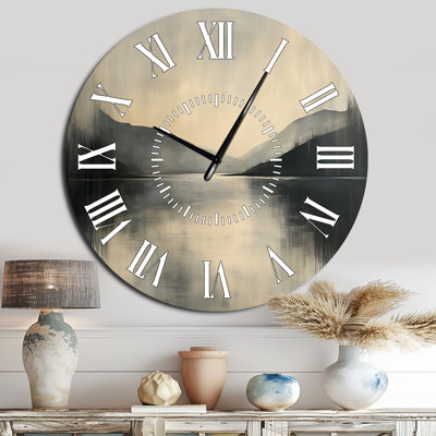 Horloge murale en métal noir Minimalisme