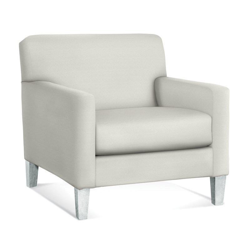 Tampa Upholstered Armchair, Frost White, Denim Stripe; 0210-61