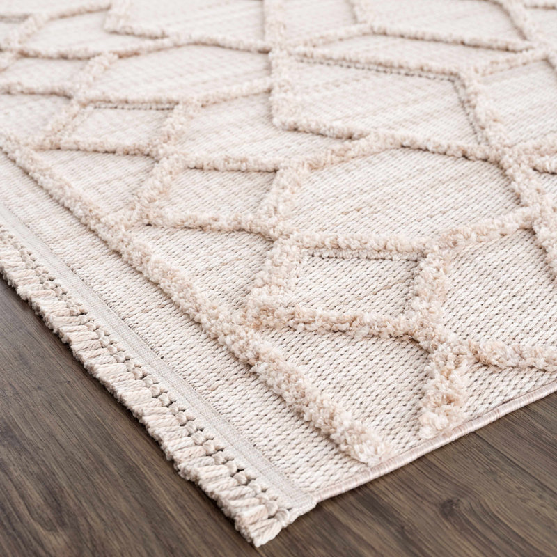 Tapis beige Malili, Tapis de couloir 2 pi 7 po x 7 pi 3 po