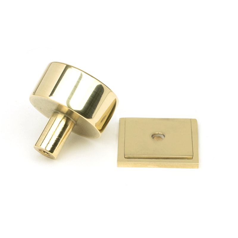 320mm Square Knob, Polished Brass