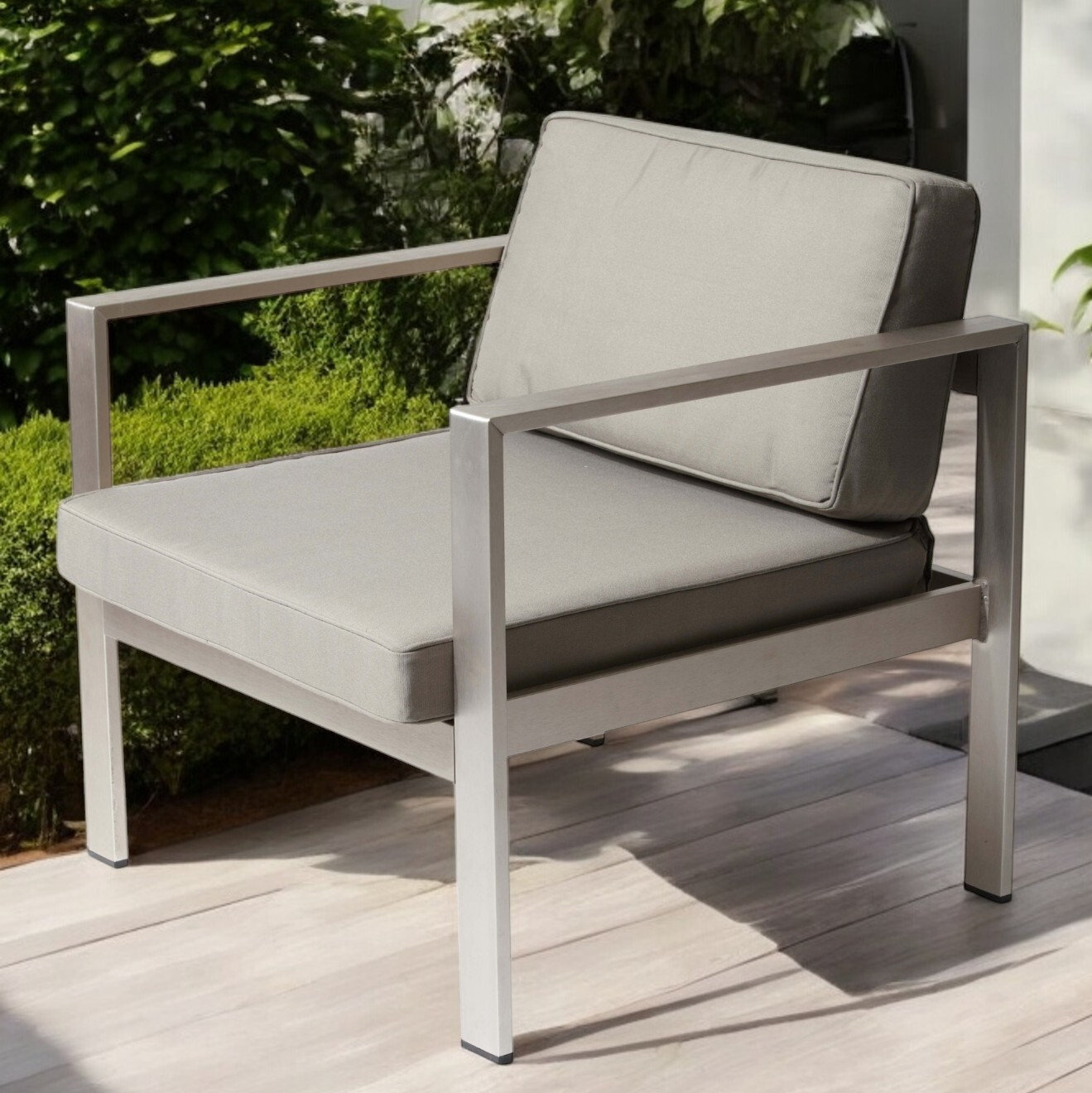Devan Patio Lounge Chair, Taupe