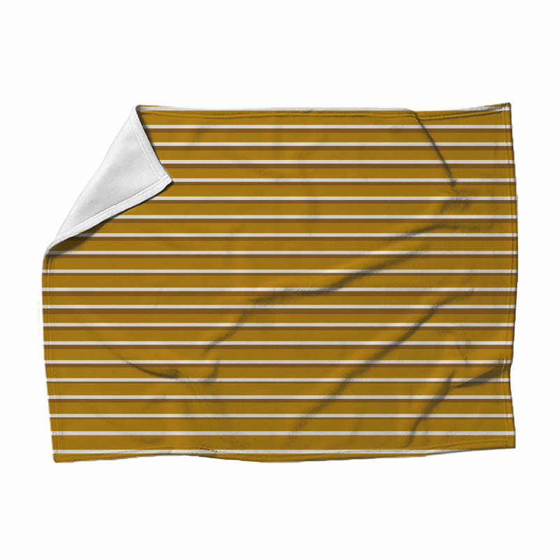 Stripes Fleece Throw Blanket - Pattern Throws for Sofas or Beds, 80" L x 68" W, Green Striped