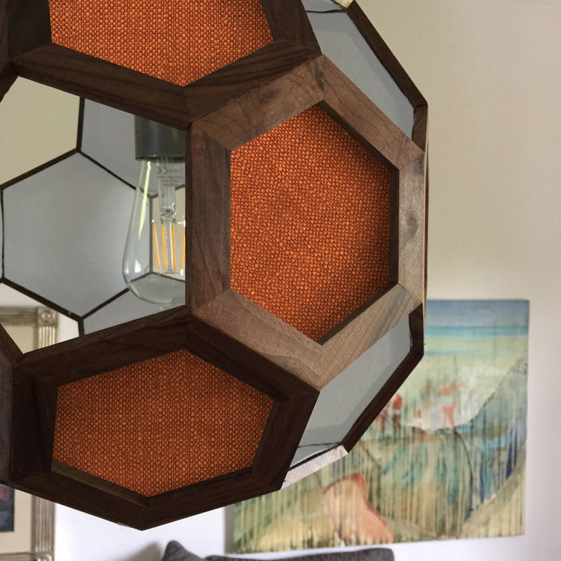 Chevalier 1 - Light Oil Pendant, Walnut/Orange
