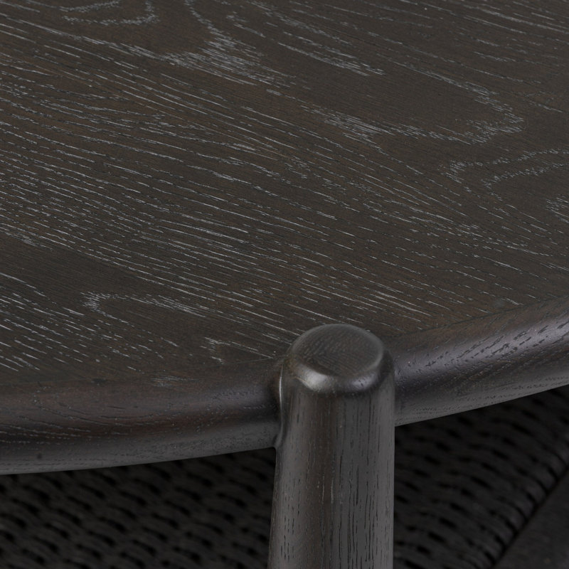 Salvador Coffee Table, Cracked Smoked Black Veneer