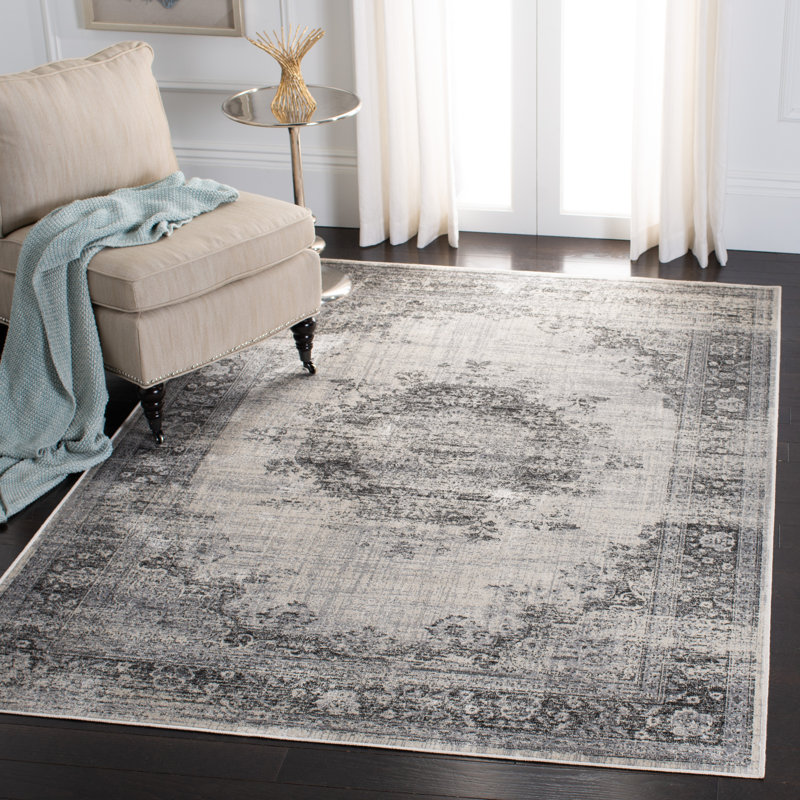 Finkelstein Oriental Viscose Area Rug, Rectangle 122 x 170 cm