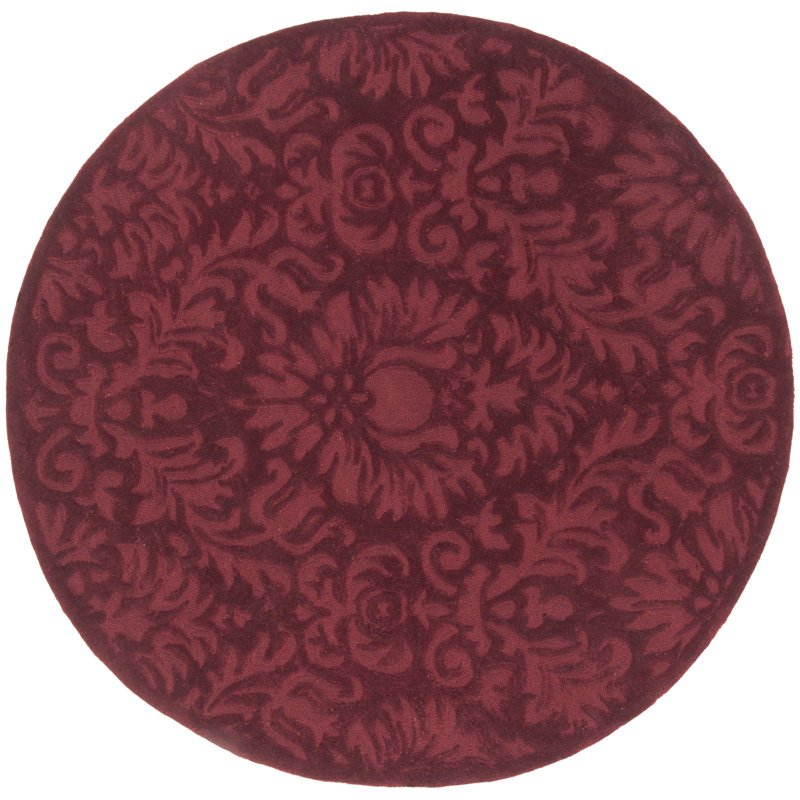 Tapis damassé performance à la main Jonson, Rond 6 pi