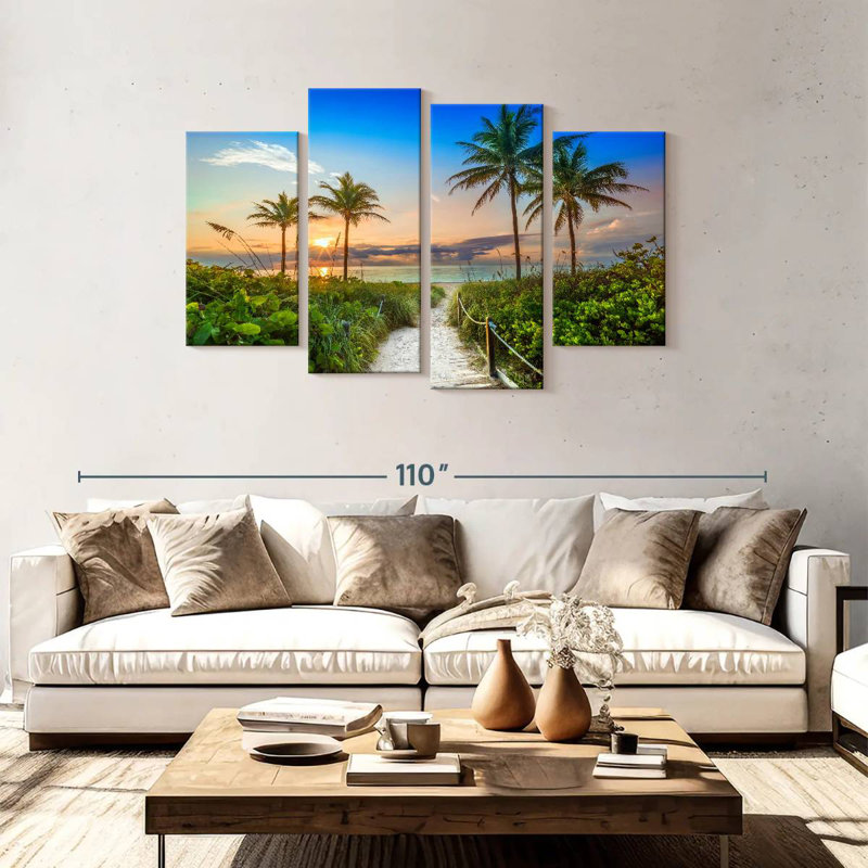Nicci, Floride, plage, lever de soleil, été, H 48 po x l 75 po