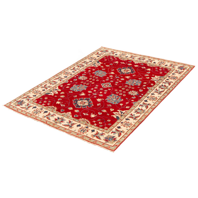 Tapis unique en laine noué à la main 5 pi 9 po x 7 pi 9 po nouvel âge Monasha