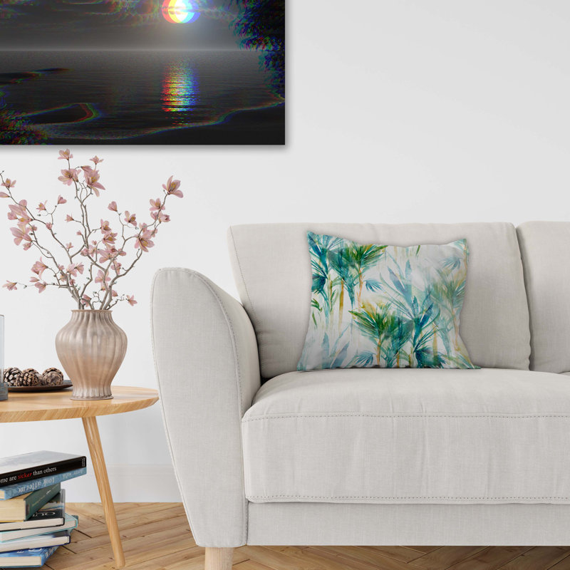 Housse et insert de coussin extérieur Tropical, 18" x 18"