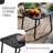 Kozyard 3 Piece Rocking Chair Set, Outdoor Rocking Textilene Bistro Set with Wooden Armrests, Outdoor Patio Furniture Set with Glass Table for Lawn, Porch, Yard, Garden, Balcony, Poolside Gray-101124299-101124300