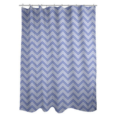 Rideau de douche simple à chevrons à la main classic