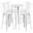 Williamston Round Metal Indoor-Outdoor Bar Table Set with 4 Cafe Stools-24678552-68072891