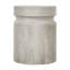 Table d'appoint ronde moderne en bois de manguier organique, fini blanchi crème, diamètre 35,5 cm, hauteur 45,5 cm, utilisable comme table d'appoint ou table de chevet.-979096827
