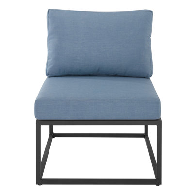 Chaise de patio modulaire avec coussins Runar