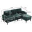 Canapé modulaire en chenille pour 3 personnes avec rangement et porte-gobelet-347864555
