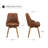 Anagnos 19.88''W Mid-Century Modern Swivel Faux Leather Upholstery Dining Side Chair-1175463234