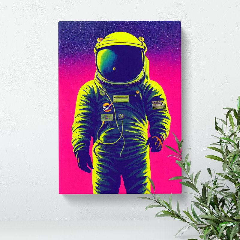 XC1022-1765X Daring Astronaut - Wrapped Canvas Print, 76cm H x 50cm W x 3cm D