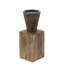Modern Tabletop Wood Pillar Candlestick-1699572076