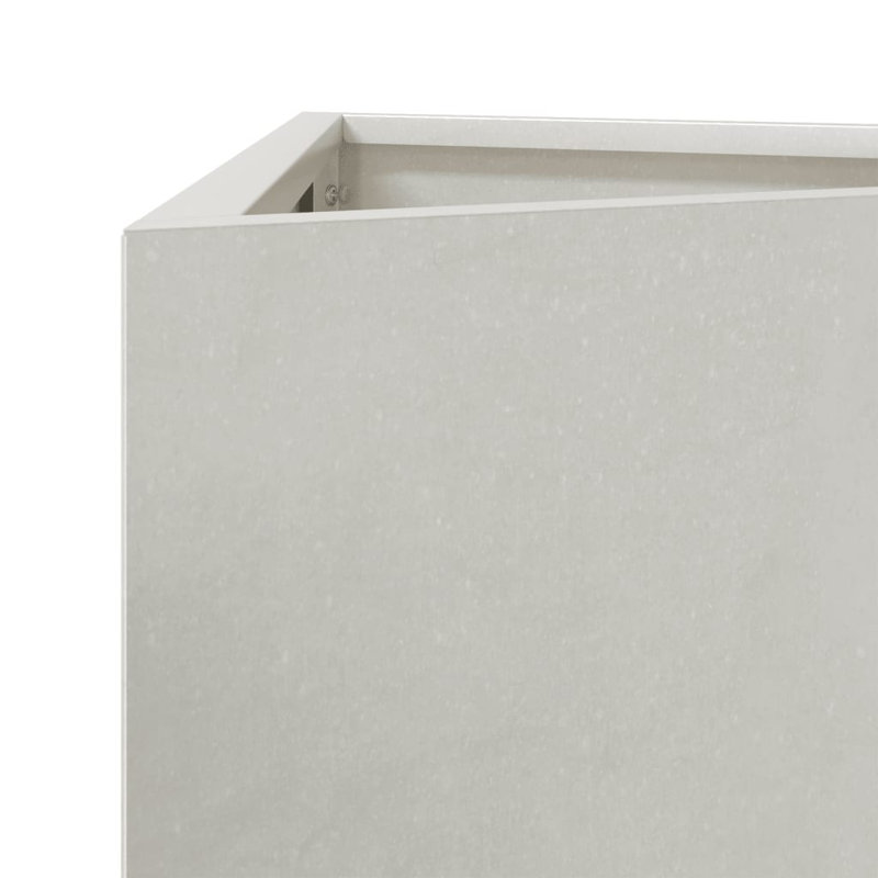 Williston Forge Garden Planter Triangular Corten Steel, 75cm H x 50cm W x 43cm D, Light Grey