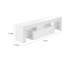 Console multimédia télé, 63 pouces, verre, 2 tiroirs, blanc