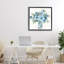 Cadre flottant feuillage pastel bleu, design par Carol Robinson-462351467-462351471