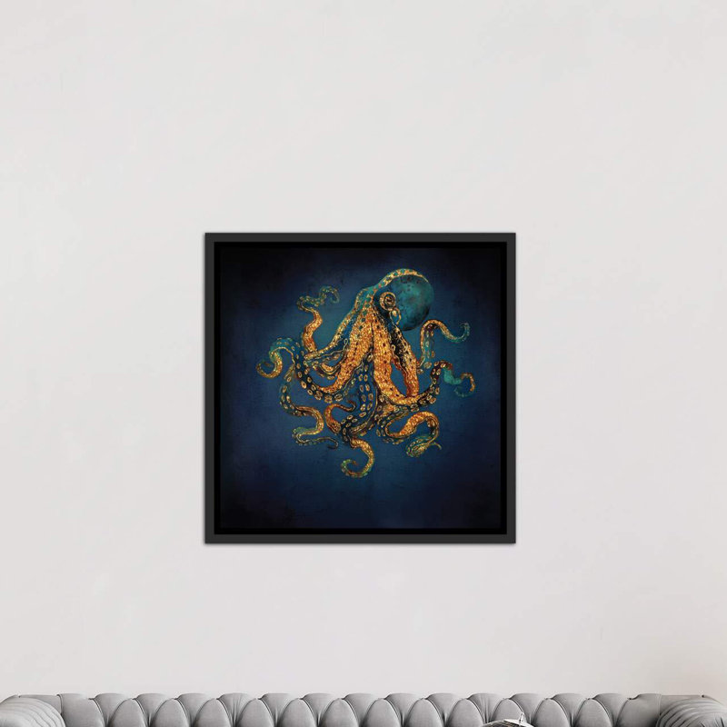 " Underwater Dream IV " by SpaceFrog Designs, Black Framed Canvas, 12" H x 12" W x 1.5" D, No Mat