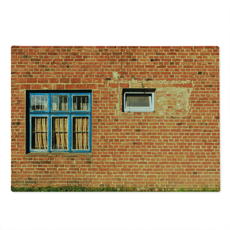 Ambesonne Industrial Cutting Board Large Size Old Windows Multicolor