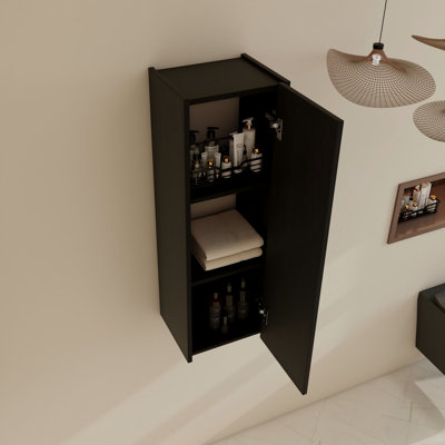 Rangement mural 12 po pour salle de bain simple avec porte Solf et 2 tablettes