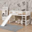 Lit mezzanine simple avec glissoire et échelle