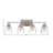 Uptowne 4 Light Bath Bar Shown In Aged Silver Finish With 4.5” Square Clear Bubble Glass